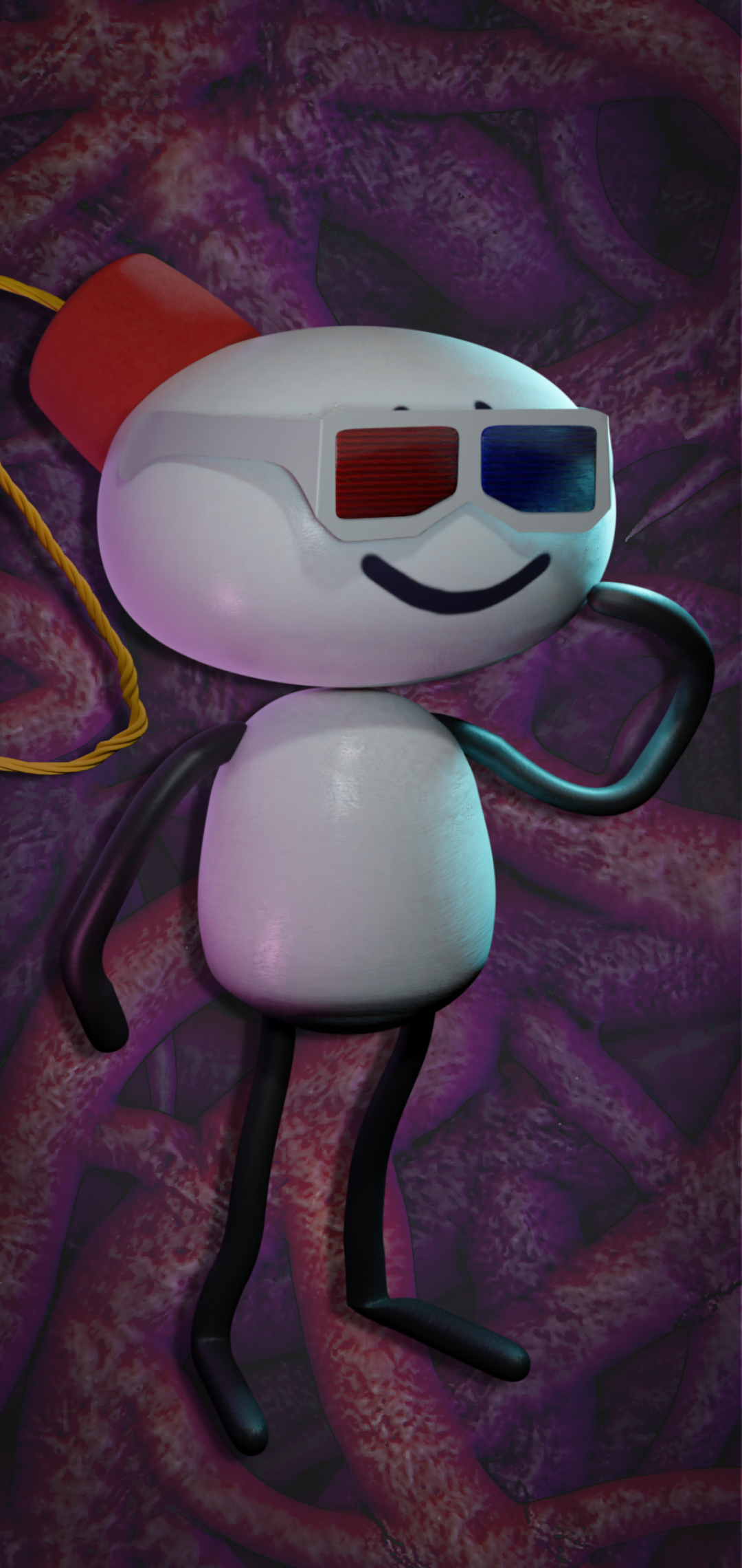 Fezhead wearing the Anagoggles.