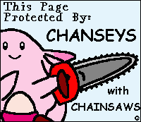 An awesome picture of Chansey with a chainsaw I found on a old 90's site.