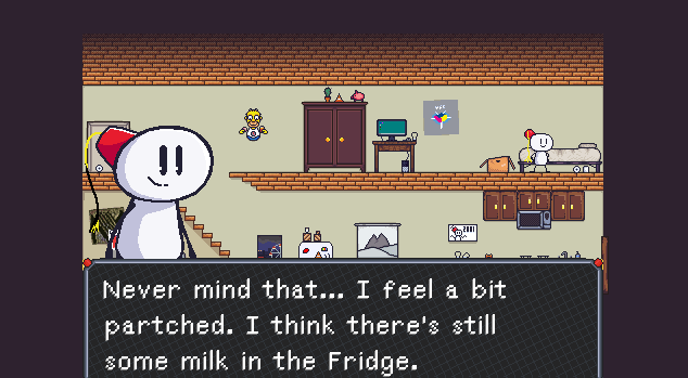 Fezhead finds out he has no milk in his fridge.